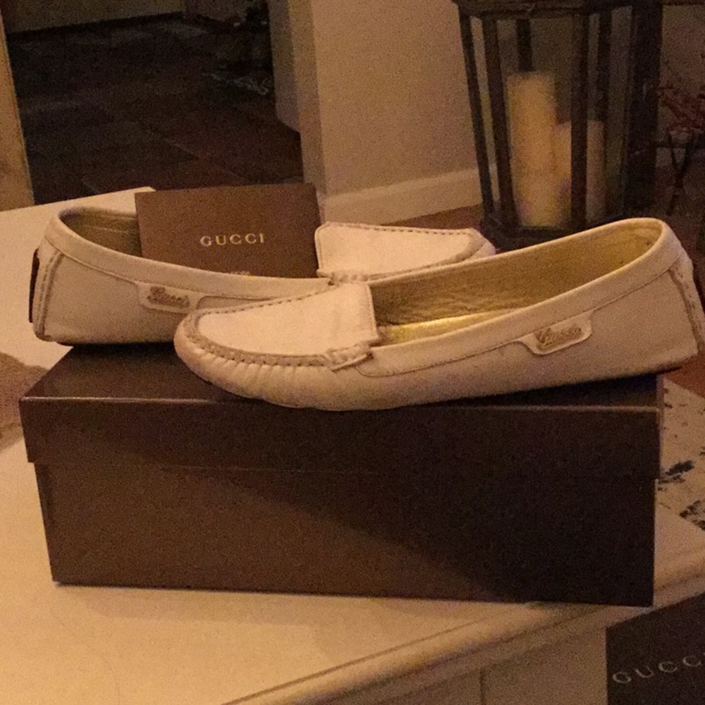 White Gucci Loafer